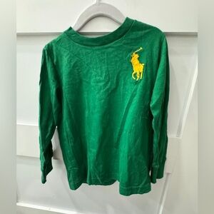 Polo by Ralph Lauren Kids' Green Long Sleeve Tee size 3T